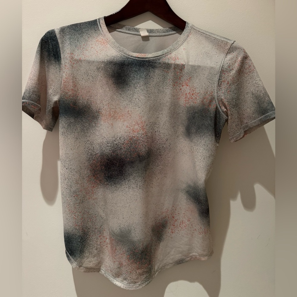 Lululemon Athletica Speckled Short Sleeve Tee - Black, White, Pink